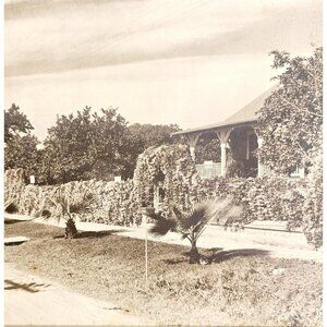 1920s Hand Black White Tinted Photograph Georgia House Unsigned Framed DWWW14